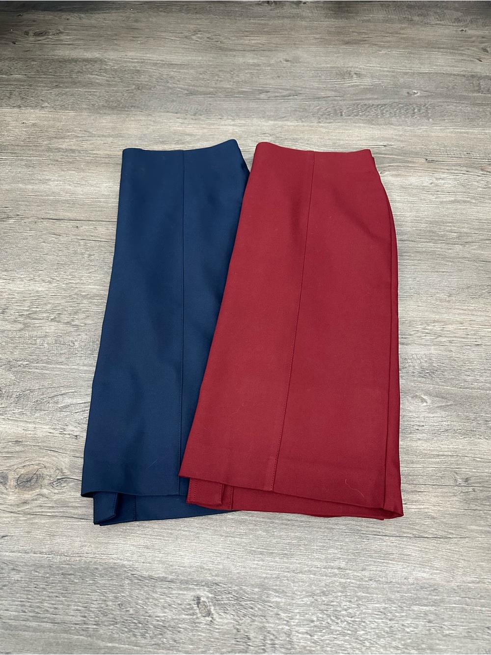 Van Heusen Navy and Burgundy Pencil Skirts - lot of 2 size 12 new without tags